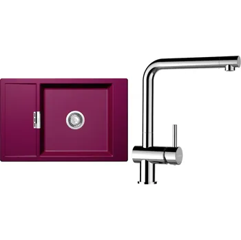 Granitový dřez Set Schock S5-8 (dřez Mono D-100XS Berry + baterie Epos Chrom)