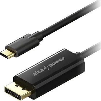 Datový kabel AlzaPower Core USB-C na DisplayPort 1.2 1m černý
