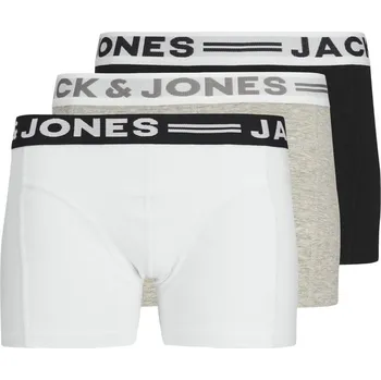 Chlapecké spodní prádlo Jack and Jones Sense Trunks Lt Grey Melange 7-8 let