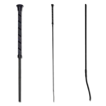 Jezdectví Drezúrní bič s protiskluzovou rukojetí - černý 120 cm