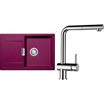 Granitový dřez Set Schock S7-9 (dřez Mono D-100 Berry + baterie Epos.120 Chrom)