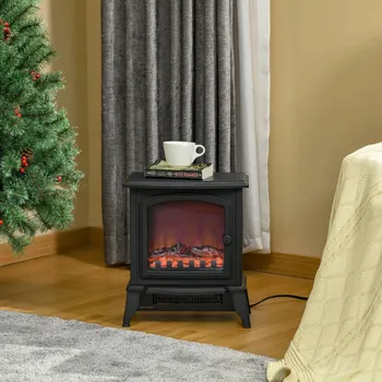 Elektrický krb 1000W/2000W 36,5x24x45,5 cm | černý