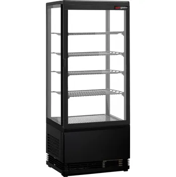Vinotéka G. Gastro Panoramatická vitrína - 98 litrů - Černá