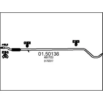 Tlumič výfuku Střední tlumič výfuku MTS 01.50136