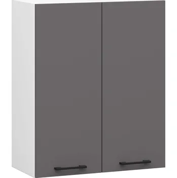 Kuchyňská skříňka Závěsná kuchyňská skříňka OLIVIE 60x72 cm matná bílá/matná grafitově šedá