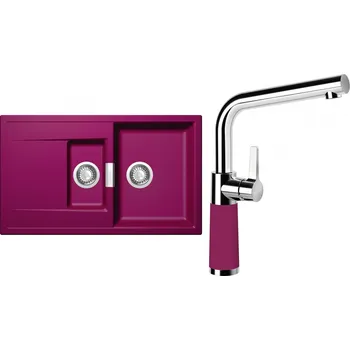 Granitový dřez Set Schock S8-6 (dřez Mono D-150 Berry + baterie SC-540 Berry)