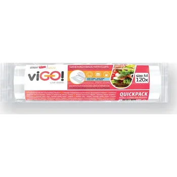 viGO! Mikrotenové sáčky silné 9µm 18x28cm + klipy - 120 ks