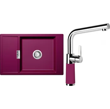 Granitový dřez Set Schock S5-6 (dřez Mono D-100XS Berry + baterie SC-540 Berry)