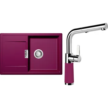 Granitový dřez Set Schock S7-7 (dřez Mono D-100 Berry + baterie SC-540.120 Berry)