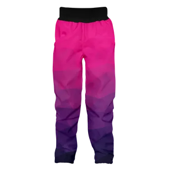 WAMU Softshellové kalhoty dětské MOZAIKA fialová vel. 146-152