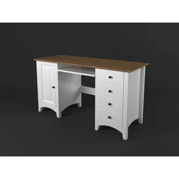 Psací stůl Kiknabytek.cz Dřevěný psací stůl bílý DT 32 borovice masiv 140x75x60 cm