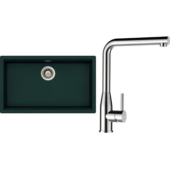 Granitový dřez Set Schock S29-17 (dřez Kiruna N-100XL Ivy + baterie Keto.120 Masivní nerezová ocel + komponenty Nerez)