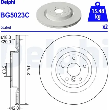 Brzdový kotouč Brzdový kotouč DELPHI BG5023C