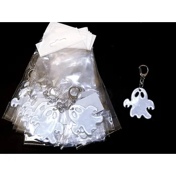 Reflexní přívěšek na klíče, DUCH, bílý, 1 ks