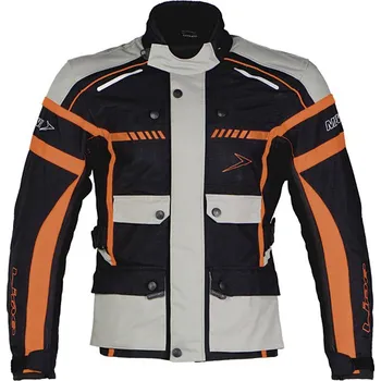 Moto oblečení MBW CHALLENGER JACKET - pánská černo-šedo-oranžová textilní moto bunda - 62