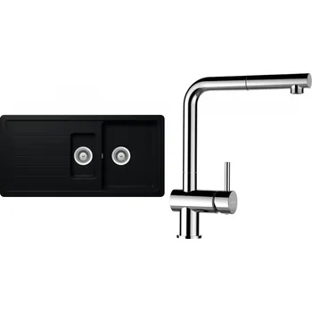 Granitový dřez Set Schock S4-9 (dřez Toledo D-150 Puro + baterie Epos.120 Chrom)