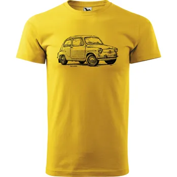 Tričko - Fiat 600D Barva: Žlutá (04), Velikost: 3XL, Střih: Pánské