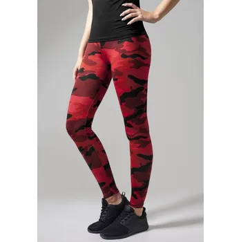 Dámské kalhoty Dámské legíny URBAN CLASSICS TB1331 RED CAMO S