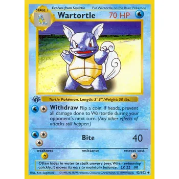 Karetní hra Wartortle BS 42/102 (stav NM-/EX+)