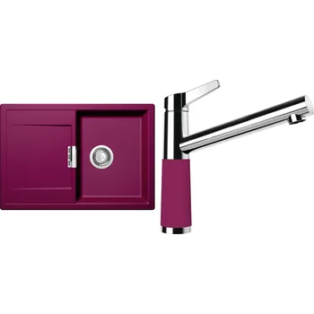 Granitový dřez Set Schock S6-4 (dřez Mono D-100S Berry + baterie SC-510 Berry)