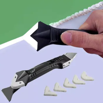 Malířská stěrka Sada pro aplikaci a odstraňování silikonu - špachtle a stěrka 3v1