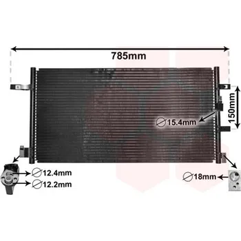 Výparník klimatizace Kondenzátor, klimatizace VAN WEZEL 03005360