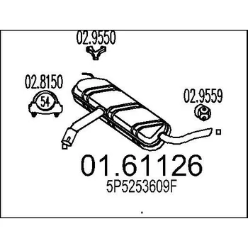 Tlumič výfuku Zadní tlumič výfuku MTS 01.61126