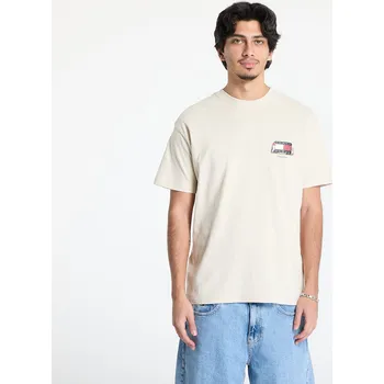 Pánské tričko Tričko Tommy Jeans Rlx Novelty 1 Tee Beige M
