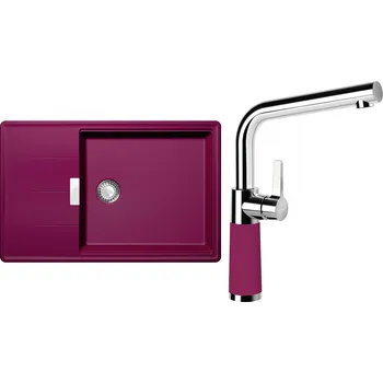 Granitový dřez Set Schock S14-6 (dřez Tia D-100LS Berry + baterie SC-540 Berry)