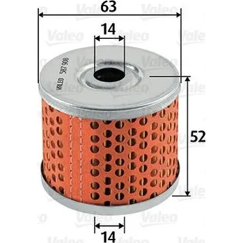 Filtr do auta Palivový filtr VALEO 587908