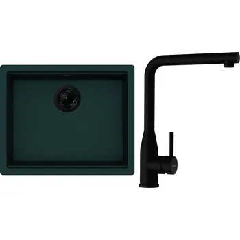 Kuchyňský dřez Set Schock S32-11 (dřez Kiruna N-100L Ivy + baterie Keto Puro + komponenty Puro)