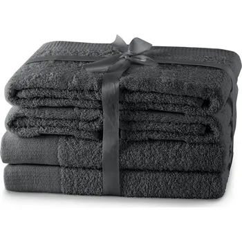 Sada ručníků AmeliaHome Amary tmavě šedých, velikost 2*70x140+4*50x100