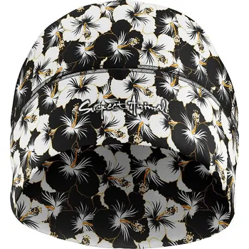 Čepice Funkční sportovní čepice FLOWERS - Černá / ONE SIZE