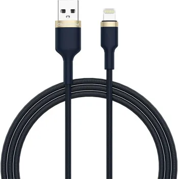 Datový kabel Kabel GoGEN USB-A / Lightning, 1m, opletený, modrý