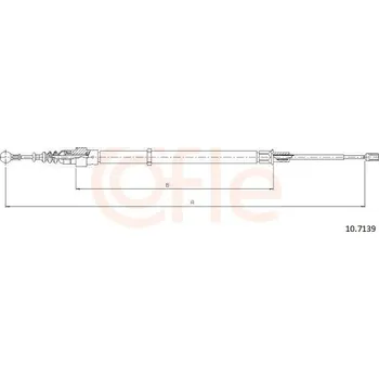 Brzdový systém Tažné lanko, parkovací brzda COFLE 10.7139