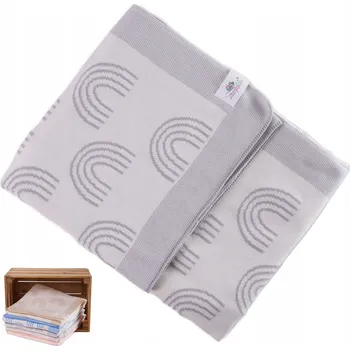 Prostěradlo Dětská pletená deka - 90x100 - Snuglytots - Harmony - Šedá / Krémová