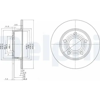 Brzdový kotouč Brzdový kotouč DELPHI BG3672