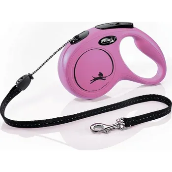 Vodítko pro psa flexi New Classic lanko-růžová