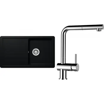 Granitový dřez Set Schock S2-9 (dřez Toledo D-100 Puro + baterie Epos.120 Chrom)