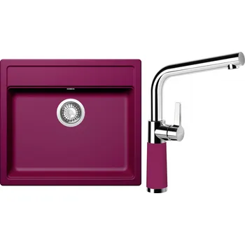 Granitový dřez Set Schock S10-6 (dřez Mono N-100 Berry + baterie SC-540 Berry)