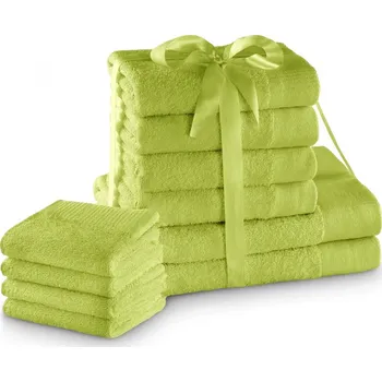 Ručník Sada bavlněných ručníků AmeliaHome AMARI 2+4+4 ks světle zelená, velikost 2*70x140+4*50x100+4*30x50