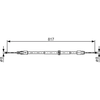Lanko parkovací brzdy Tažné lanko, parkovací brzda BOSCH 1 987 482 024