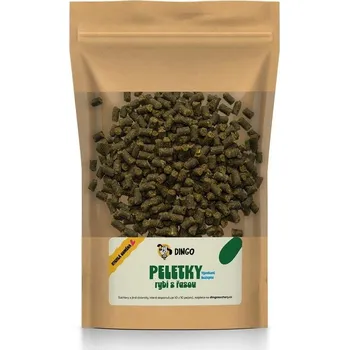 Pamlsek pro psa DINGO peletky ryba s řasou, 150g