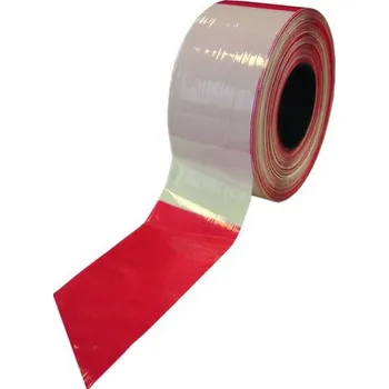 kabelová chránička PROTECCLASS PROTEC Folie 8 vytyčovací varovná červenobílé - kolmé pruhy 250m/bal 05101708