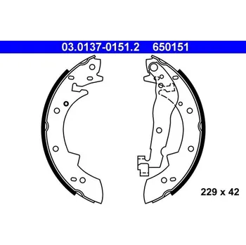 Brzdová čelist Sada brzdových čelistí ATE 03.0137-0151.2