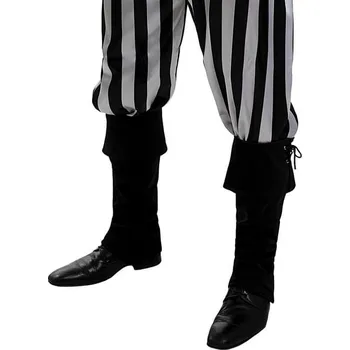 Karnevalový doplněk Funiglobal - Černé pirátské návleky na boty -