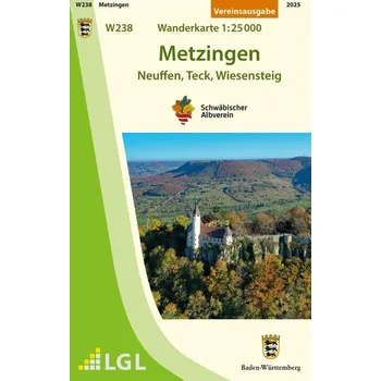 W238 Metzingen - Neuffen, Teck, Wiesensteig - Schwäbischer Albverein e.V. Lichtensteingau