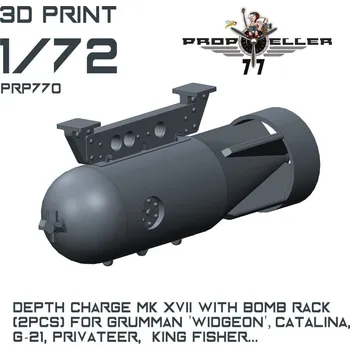 Plastikový model 1/72 Depth Charge Mk XVII w/ bomb rack (2 pcs.)