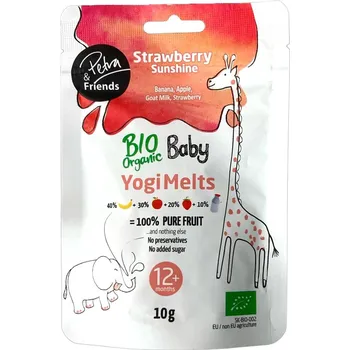 Sušená potravina Petra & Friends BIO Ovocné smoothie kousky sušené mrazem s jahodami a kozím mlékem