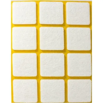 Podložka pod nábytek FILCOVÁ PODLOŽKA SAMOLEPICÍ 28x28 BÍLÁ FILCOVÉ PODLOŽKY 12 Ks